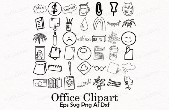 Download Hand-Drawn Office Supplies Clipart - Drawn Collection