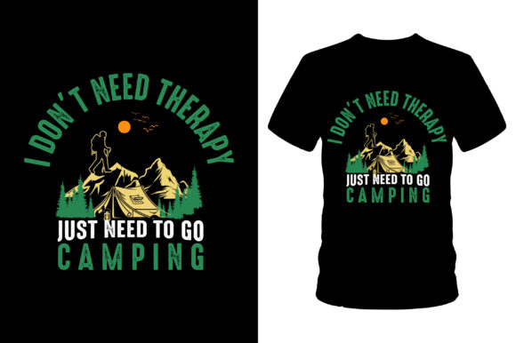 Download Camping Therapy Tshirt Design - Premium Resources