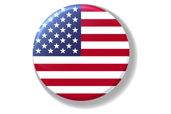 Download United States Flag on Round Metal Patrio - United states flag Collection